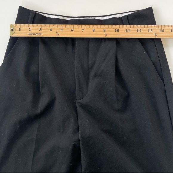 ZARA Women's Black High Waisted Straight Leg Pleated Dress Trouser Pants Size XS - Picture 8 of 10